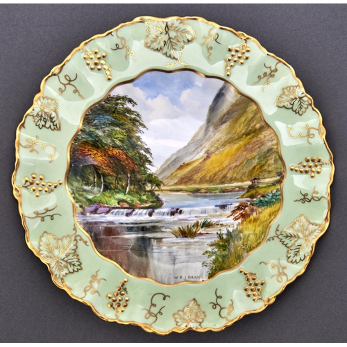 Appraisal: A Royal Crown Derby vine bordered plate c painted by