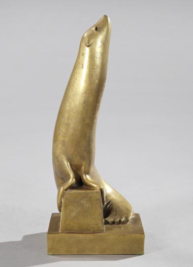 Appraisal: Art Deco Bronze Figure of a Seal second quarter th