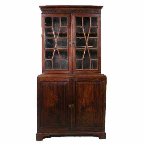 Appraisal: An English Chippendale Mahogany -part Bookcase circa Height x width