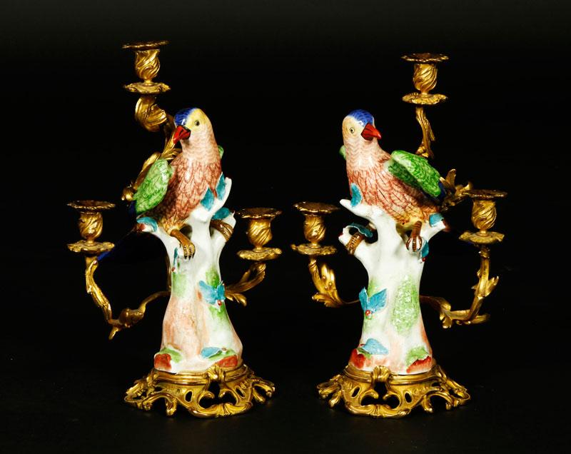 Appraisal: - Pair of French Bird Figures Pair of French bird