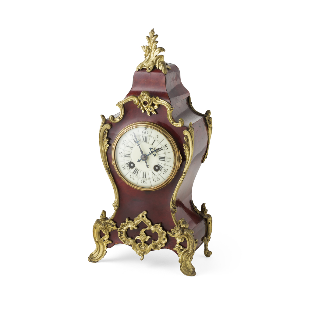 Appraisal: YFRENCH TORTOISESHELL AND GILT BRONZE MANTLE CLOCK LATE TH EARLY