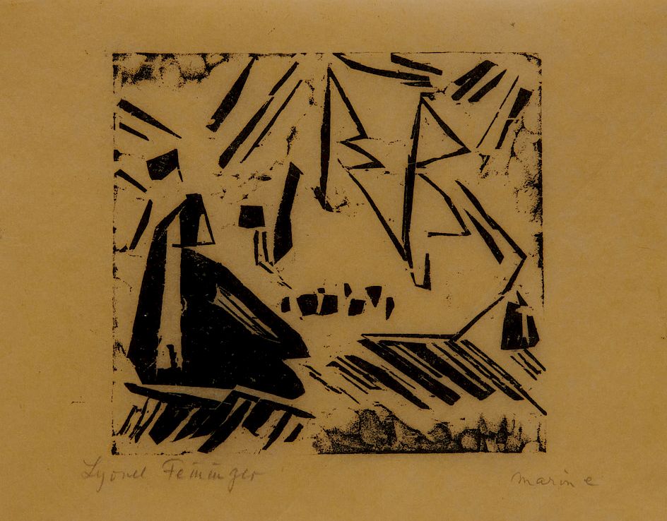 Appraisal: LYONEL FEININGER American German - Marine - mit drei Segelbooten