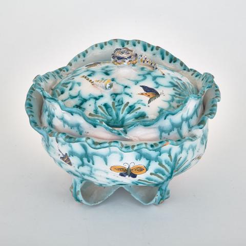 Appraisal: Philippe Mombaers Brussels Faience Cabbage Tureen and Cover th Century