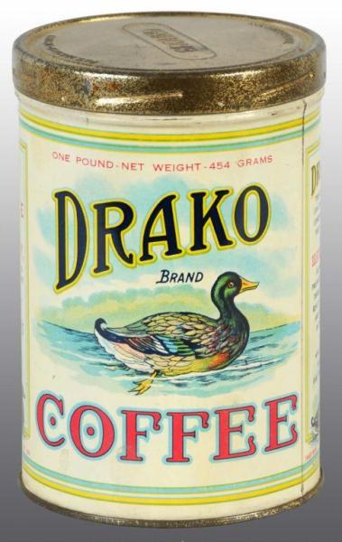 Appraisal: Drako Coffee Tin Description Manufactured by Drake and Company Marked