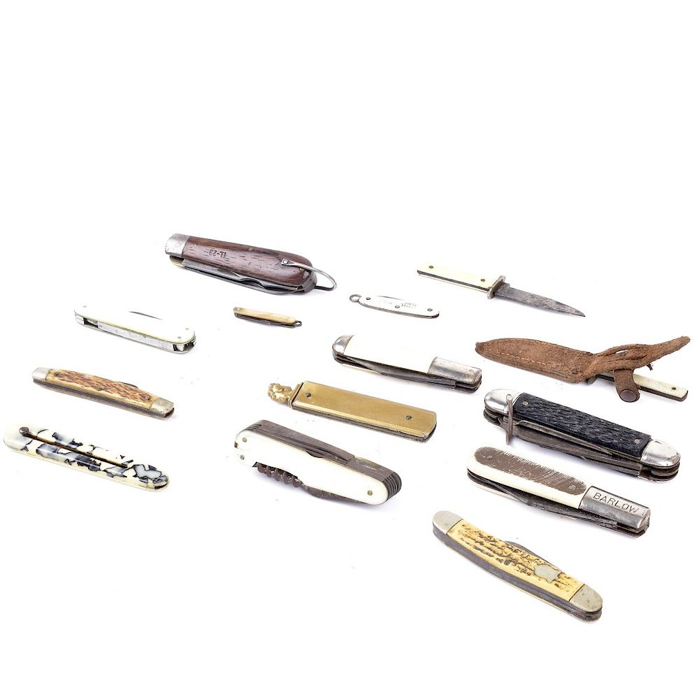 Appraisal: Collection of Fourteen Vintage Pocket Knives Collection of Fourteen Vintage