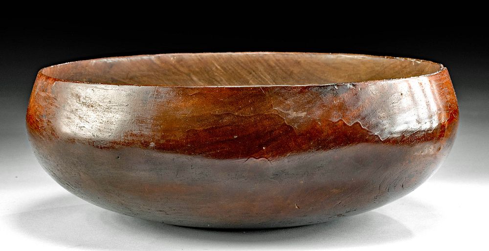 Appraisal: th C Hawaiian Kou Wood Calabash Bowl North Pacific Hawaii