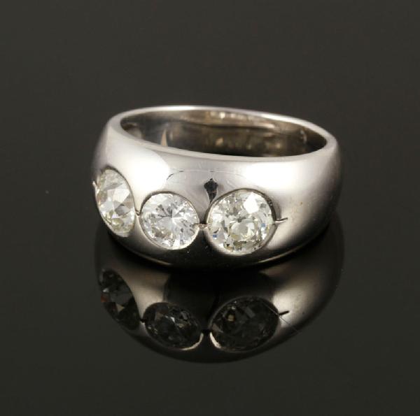 Appraisal: - Men's K -Stone Diamond Ring Men's K white gold