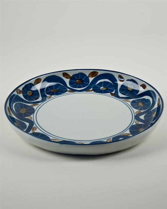 Appraisal: Large Dansk Platter with olive fruit and vine border Mark