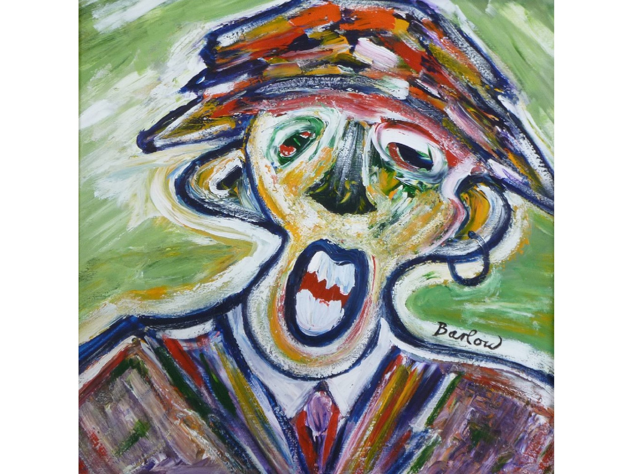 Appraisal: ALBERT BARLOW B OIL ON BOARD Big Teeth Signed x