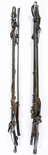 Appraisal: ALBERT PALEY Two large door handles of forged steel x