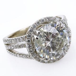 Appraisal: Approx Carat TW Diamond and Karat White Gold Engagement Ring