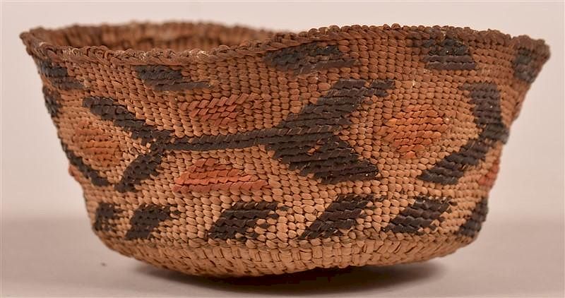 Appraisal: Antique Northwest Coast Indian Trinket Basket Antique Northwest Coast Indian