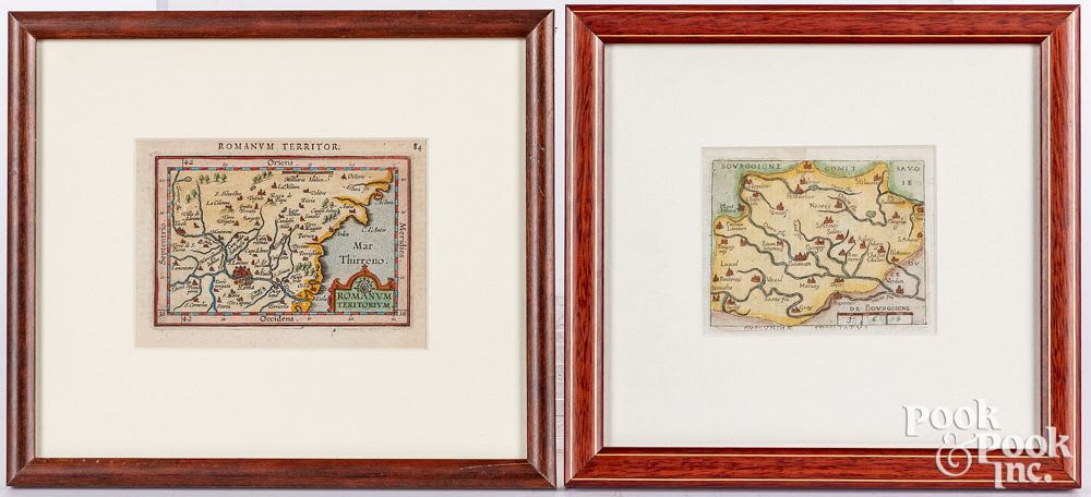 Appraisal: Two Ortelius Galle Edition maps of Rome ca Two Ortelius