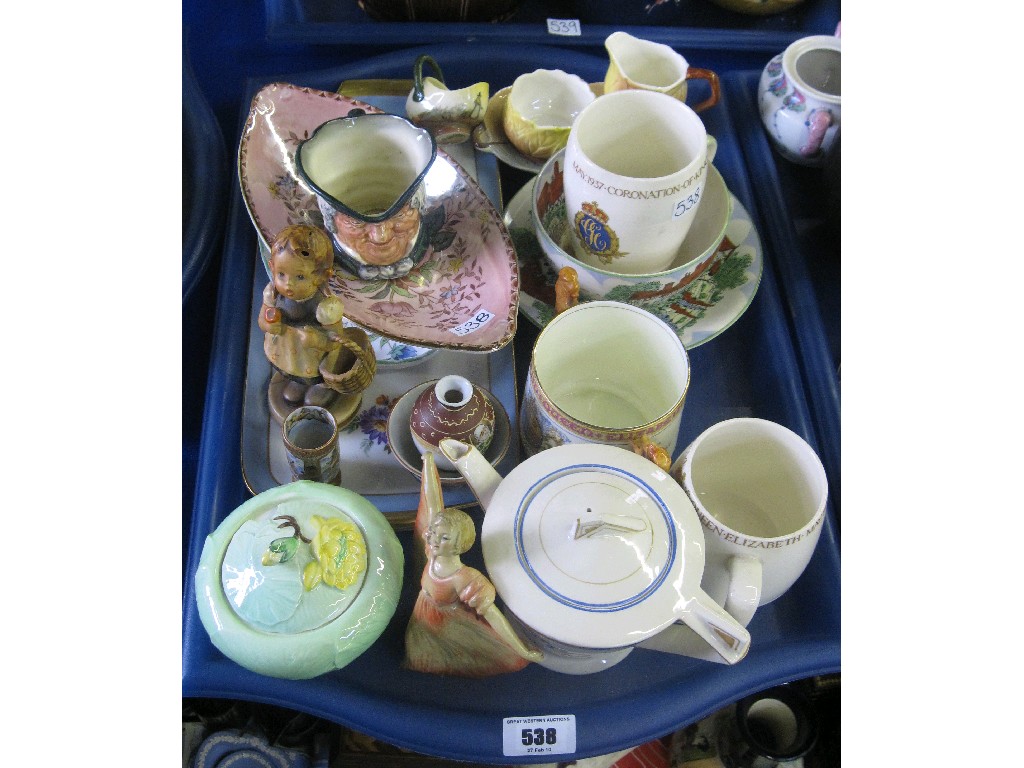 Appraisal: Tray lot comprising assorted ceramics - Wade figure of a