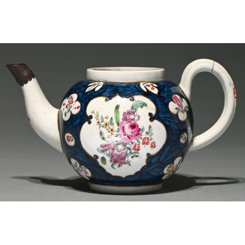 Appraisal: A Liverpool teapot Philip Christian c enamelled with two loose