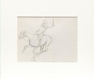 Appraisal: Paul Desmond Brown - Two Polo Pencil Drawings by in