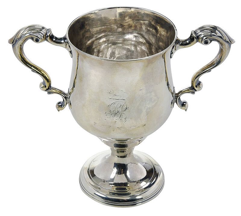 Appraisal: Irish George III Silver Two Handle Cup Dublin urn form