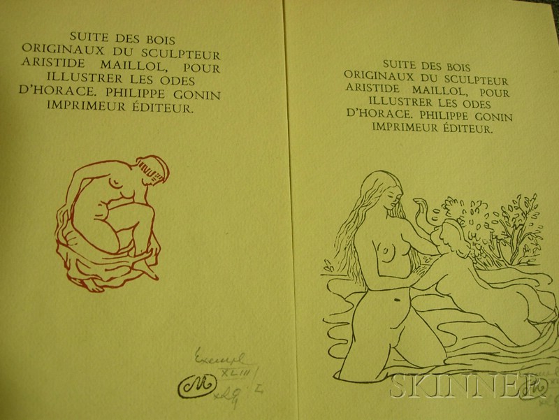 Appraisal: Maillol Aristide - Illustrator Horace - B C Odes D'Horace