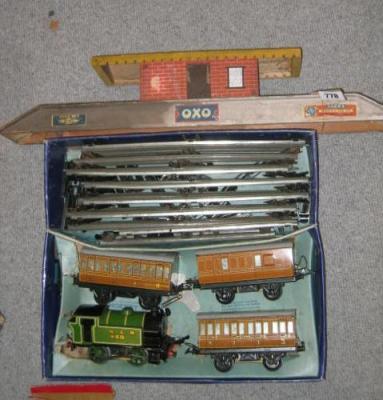 Appraisal: Hornby clockwork train set with L N E R tank