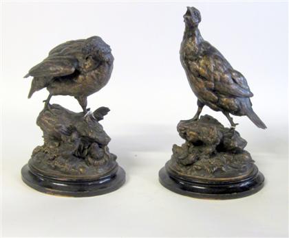 Appraisal: After Paul Comolera French - pair of quail