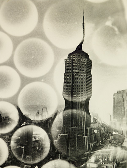 Appraisal: WEEGEE - Empire State Building Distortion Silver print x inches