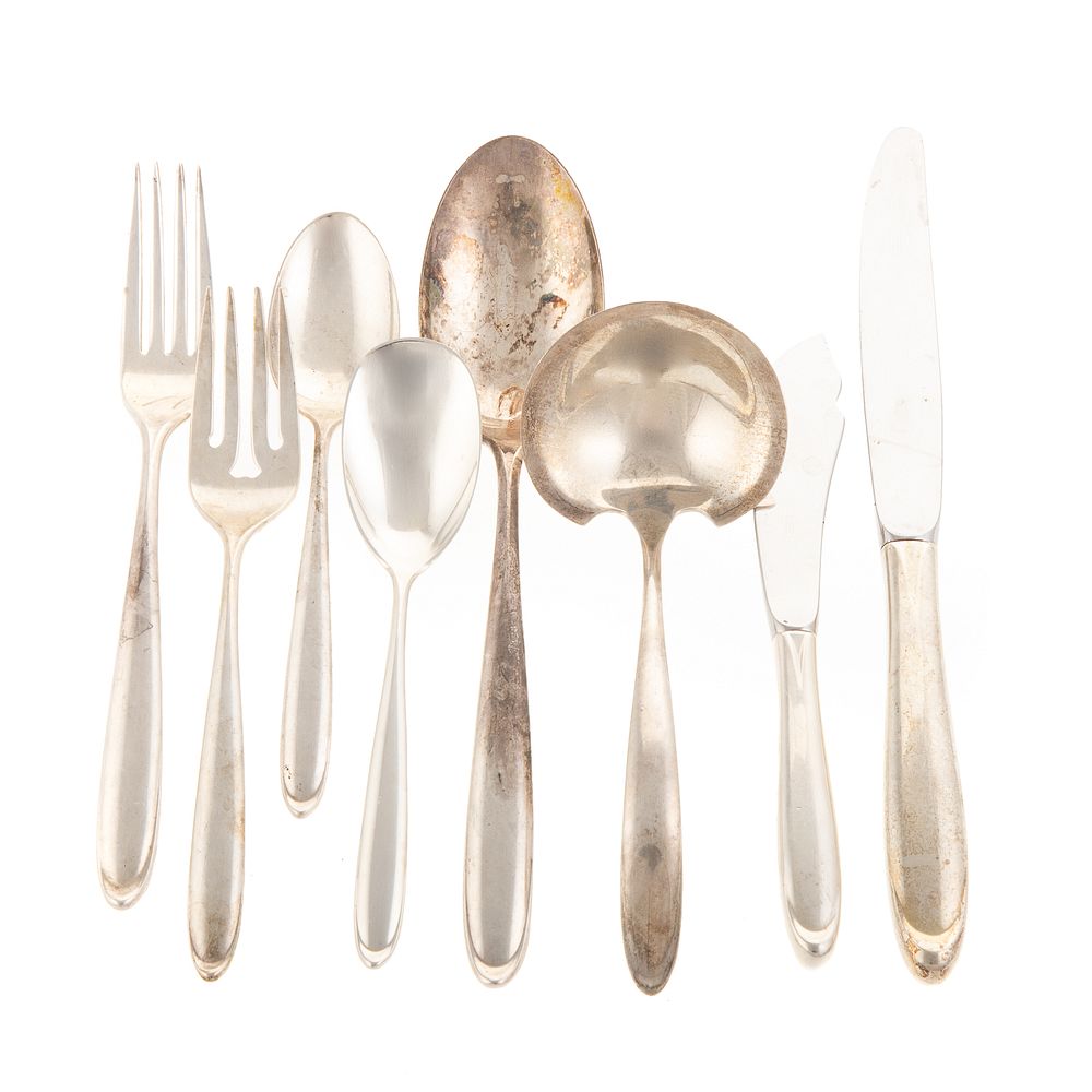 Appraisal: Lunt Sterling Raindrop Flatware Service including eight dinner knives eight