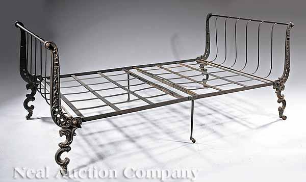 Appraisal: A French Iron Campaign Bed mid- th c in the