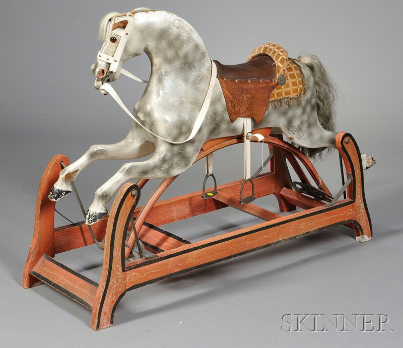 Appraisal: Painted Wood Appaloosa Rocking Horse America late th early th