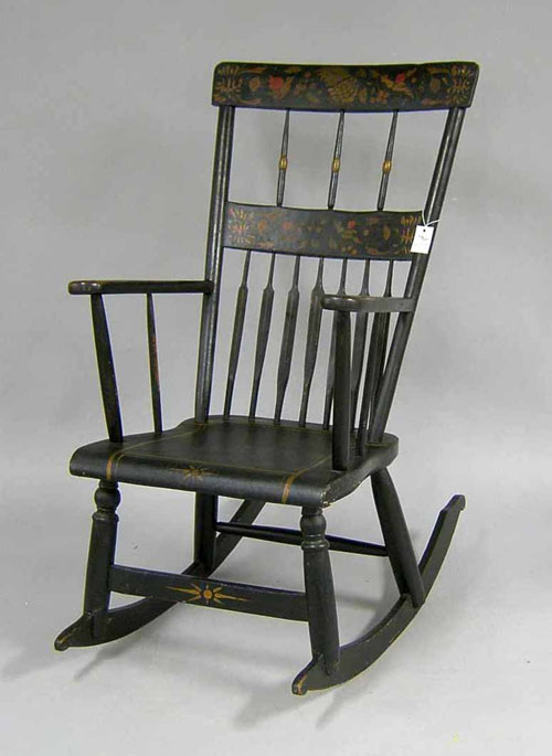 Appraisal: Painted rocker th c