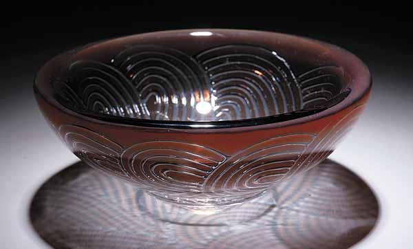 Appraisal: A Large Round Art Glass Bowl by Orrefors Ingeborg Lundin