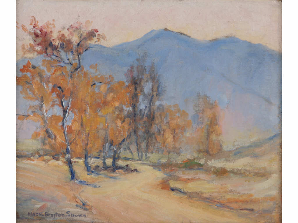 Appraisal: Hazel Shoven CA - Autumn Landscape oil on board signed