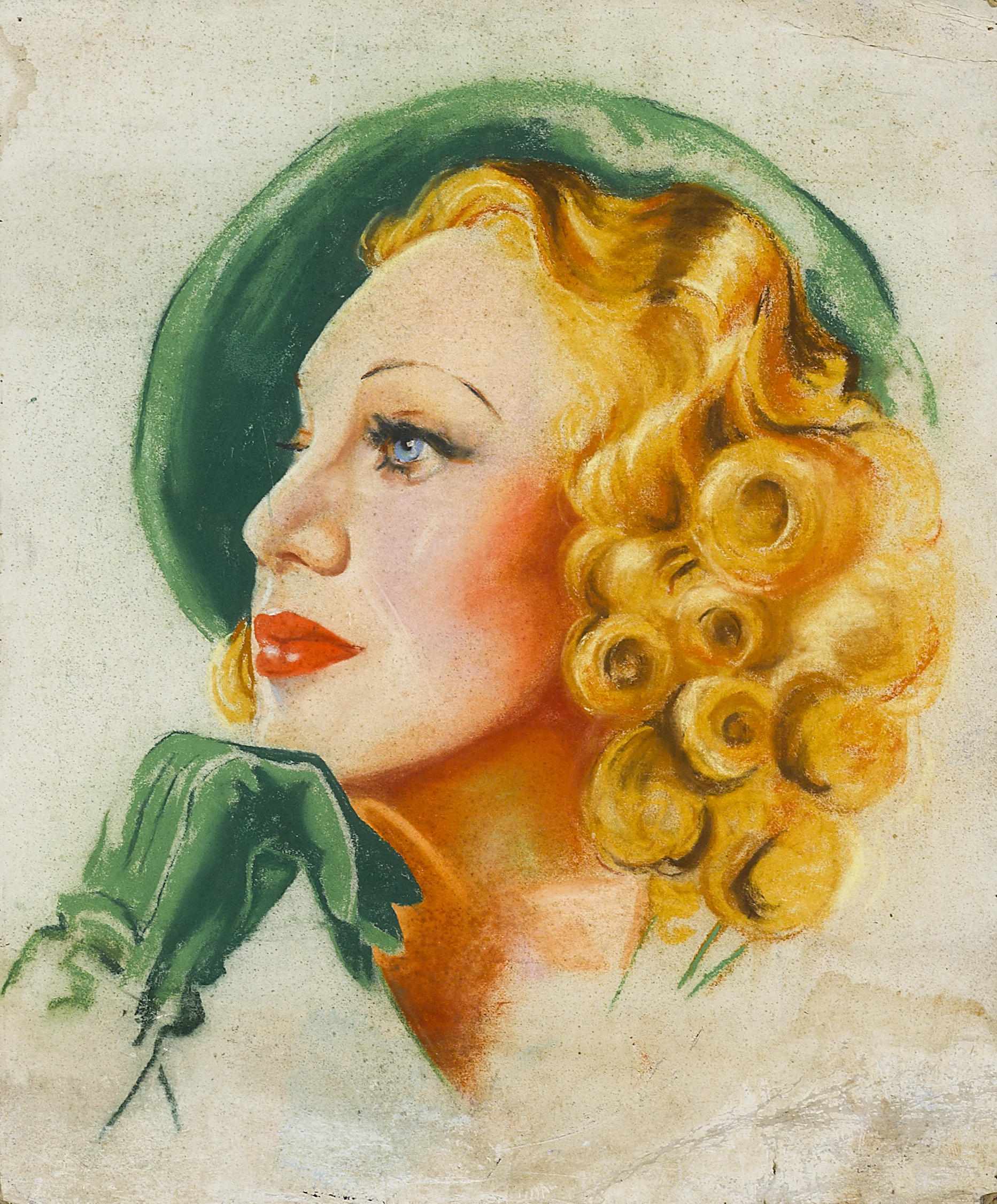 Appraisal: The Gaston Collection of Original Lobby Art A Ginger Rogers