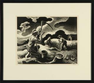 Appraisal: THOMAS HART BENTON - PENCIL SIGNED LITHOGRAPH Thomas Hart Benton