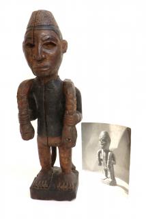 Appraisal: Black And White th Century Congolese Carving Black And White