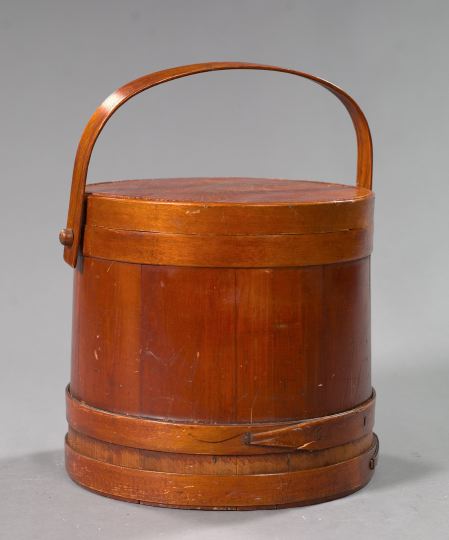 Appraisal: American Bentwood and Maple Covered Firkin second quarter th century