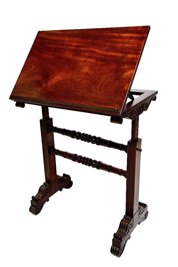 Appraisal: An early th century mahogany reading table the rectangular height