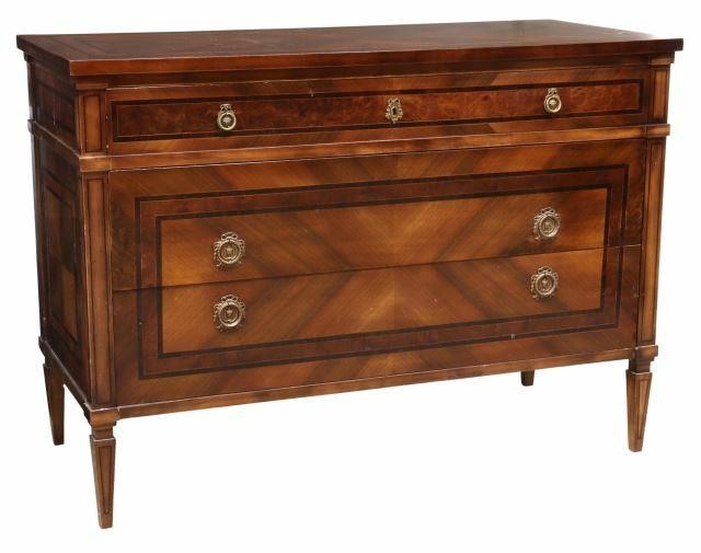 Appraisal: Italian Neoclassical style mahogany commode Caronni Il Mobile Classico late