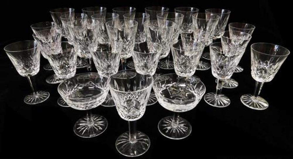 Appraisal: GLASS Waterford cut crystal Lismore pattern twenty-nine pieces of assorted