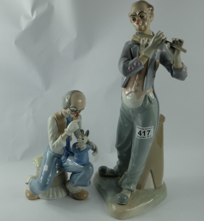 Appraisal: Lladro figure of a clown playing a flute height cm