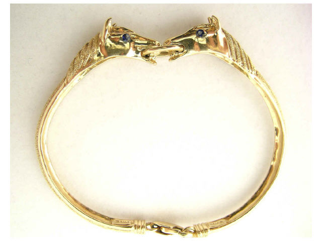 Appraisal: Carrera y Carrera K yellow gold designer bracelet horse head