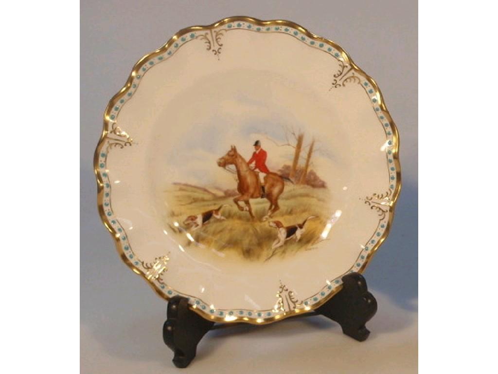 Appraisal: A Royal Crown Derby cabinet plate signed J Doyle with