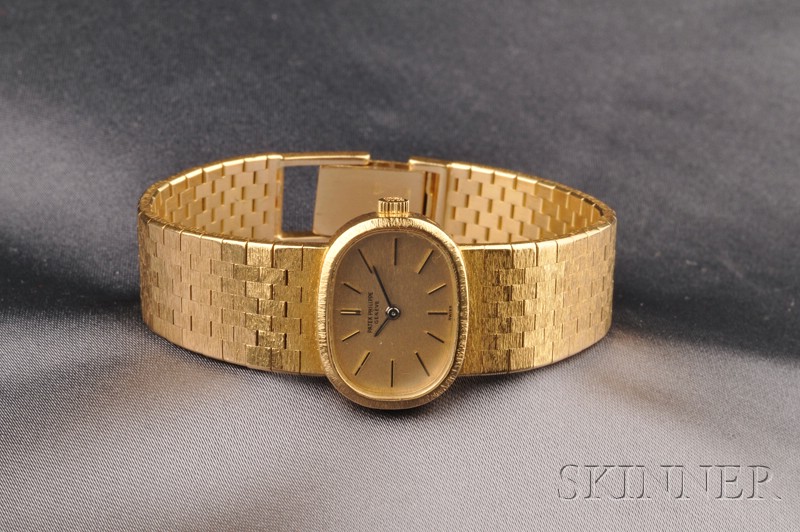 Appraisal: Lady's kt Gold Wristwatch Patek Philippe the goldtone dial with