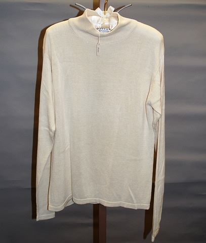 Appraisal: Sutton Studio butter cream silk long sleeve mock turtleneck top