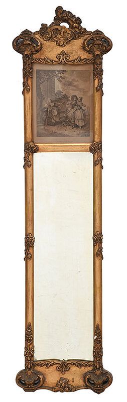 Appraisal: French Gilt Mirror th century wood and composition decorative elements