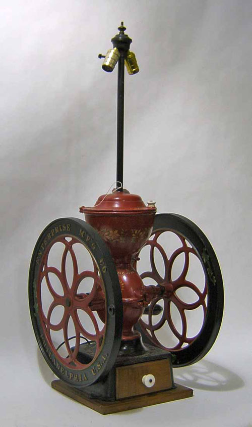 Appraisal: Enterprise coffee grinder lamp h