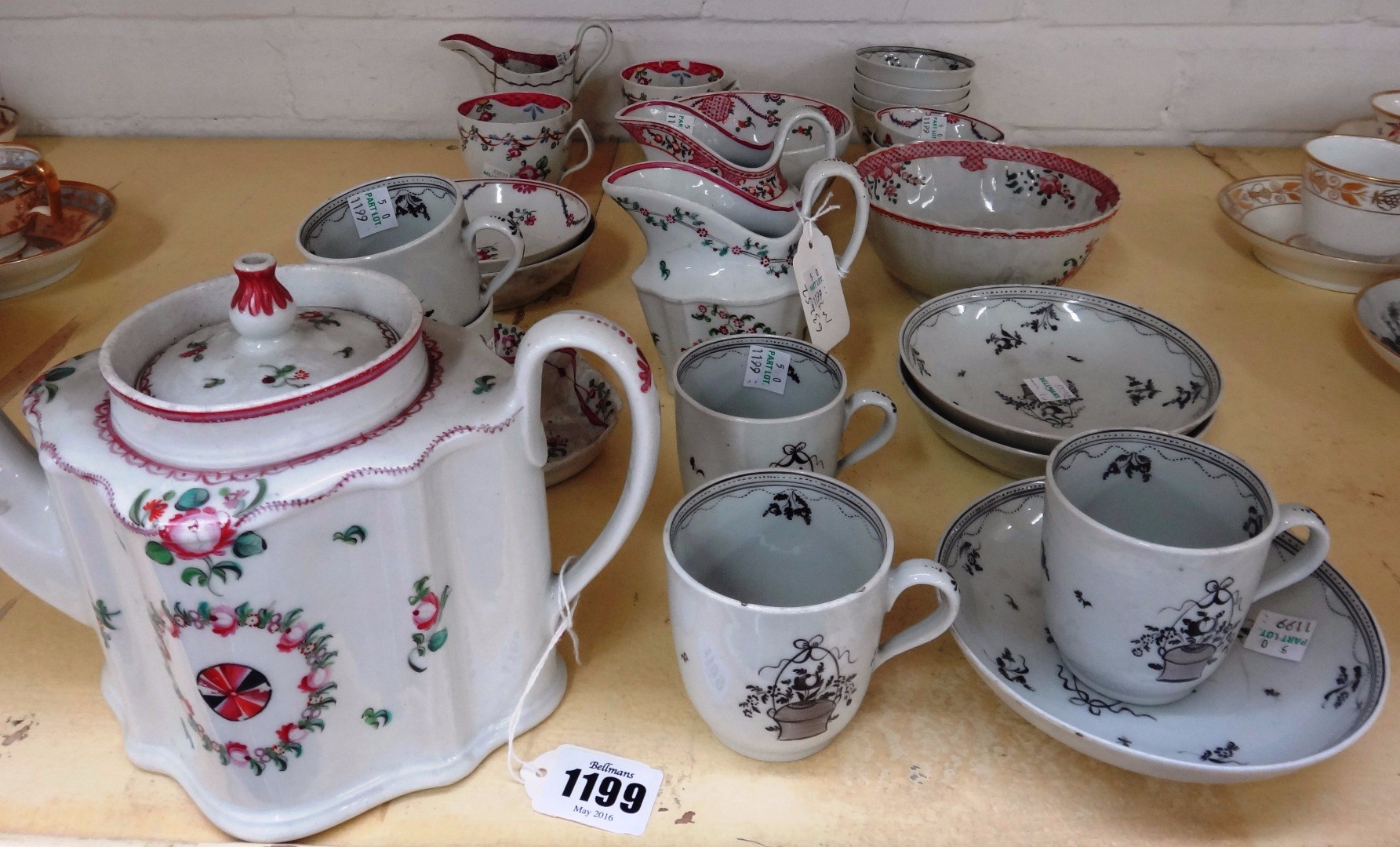 Appraisal: A group of New Hall and New Hall type porcelain