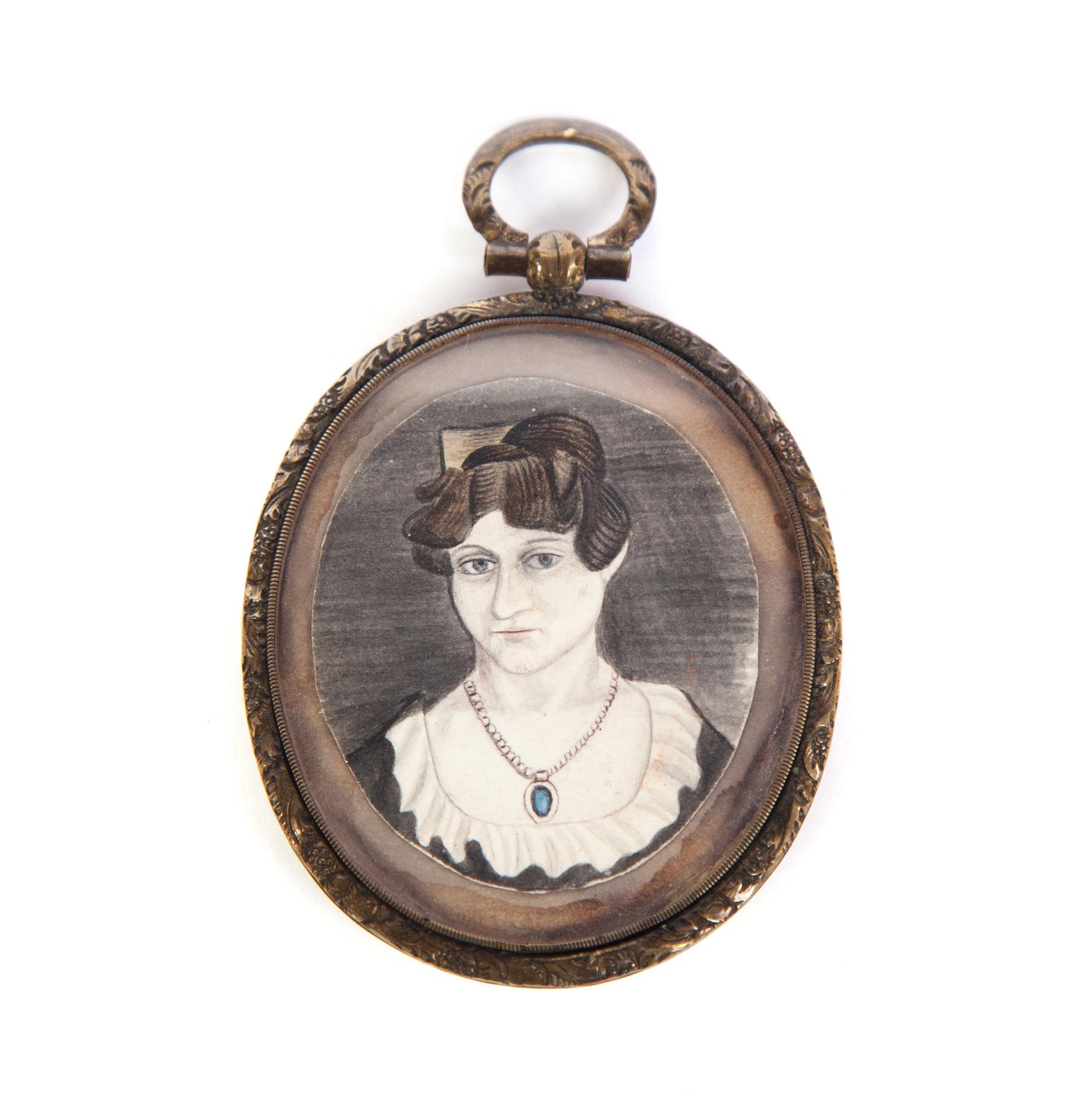 Appraisal: MINIATURE PORTRAIT OF A WOMAN Probably American nd quarter- th