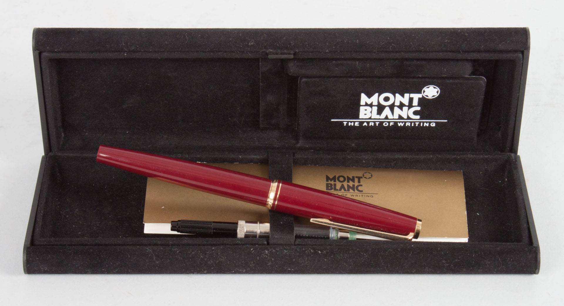 Appraisal: Montblanc fountain pen bordeaux with K gold tip burgundy bordeaux