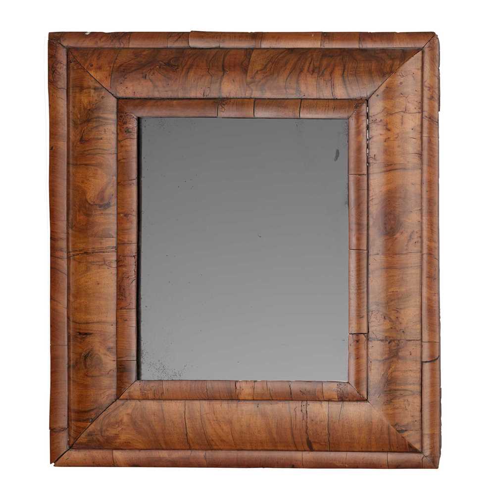 Appraisal: WILLIAM AND MARY CUSHION MOULDED WALNUT MIRROR LATE TH CENTURY