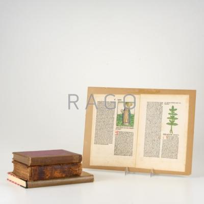 Appraisal: BOOKS ILLUMINATED PAGES ETC Four pieces A new and Complete